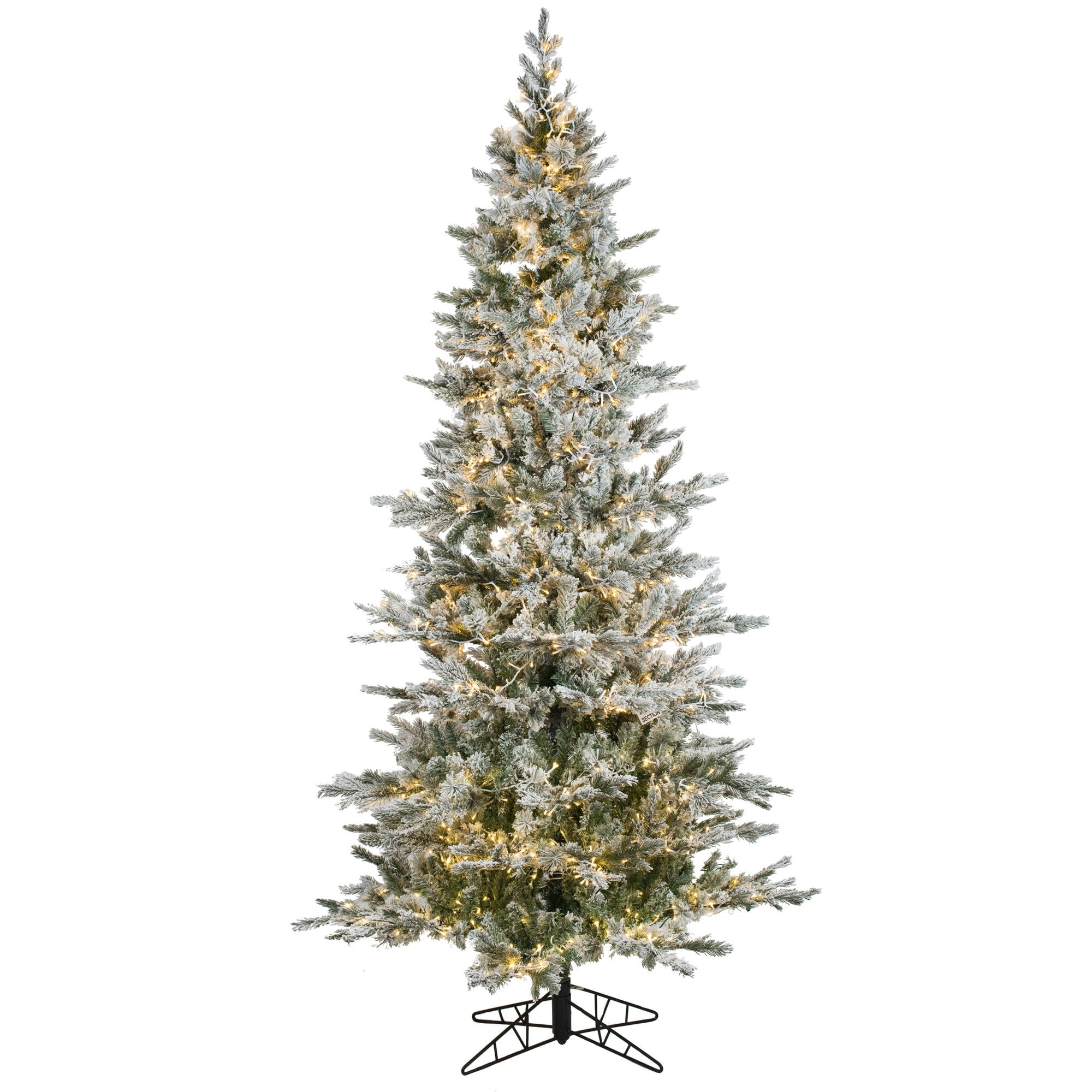 color changing flocked christmas tree