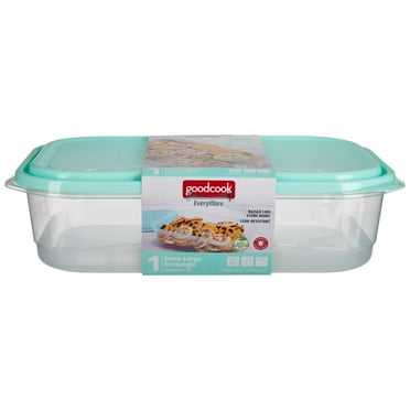 GoodCook EveryWare Extra Large Rectangle Food Storage, 2 Pieces Mint