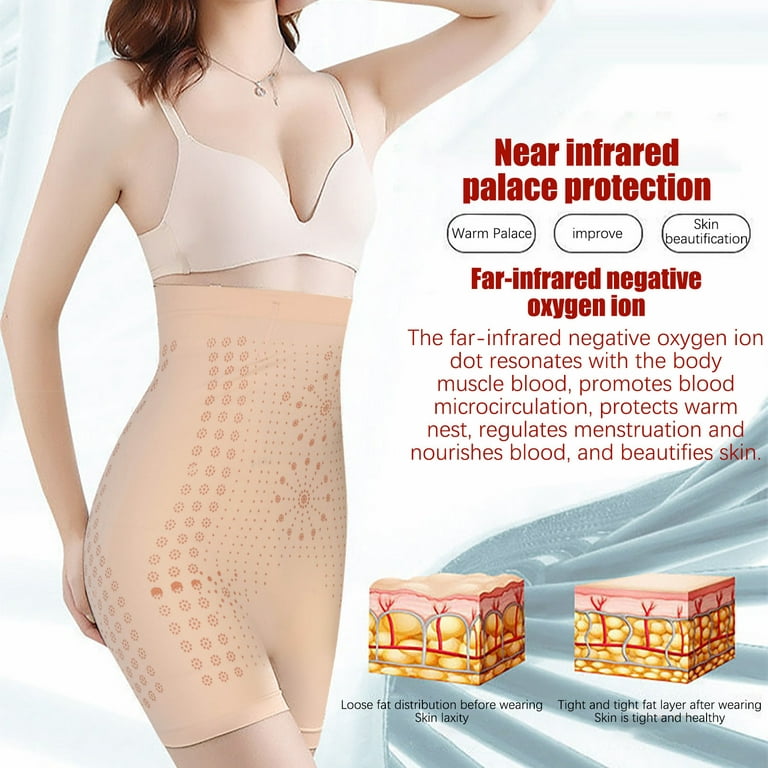 Sodopo 2pcs Bodysuit for Women Far Infrared Negative Oxygen Ion Fat Burning Tummy  Control Bodysuit Shapewear Mid-Thigh Seamless Body Shaper 