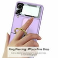 thumbnail image 3 of For Samsung Galaxy Z Flip 4 5G Slim Shockproof Camera Lens Protection With Ring Stand PC Phone Case Cover, 3 of 5