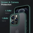 thumbnail image 3 of JETech Matte Case for iPhone 12 Pro Max 6.7-Inch, Shockproof Military Grade Drop Protection, Frosted Translucent Back Phone Cover, Anti-Fingerprint (Dark Green), 3 of 6
