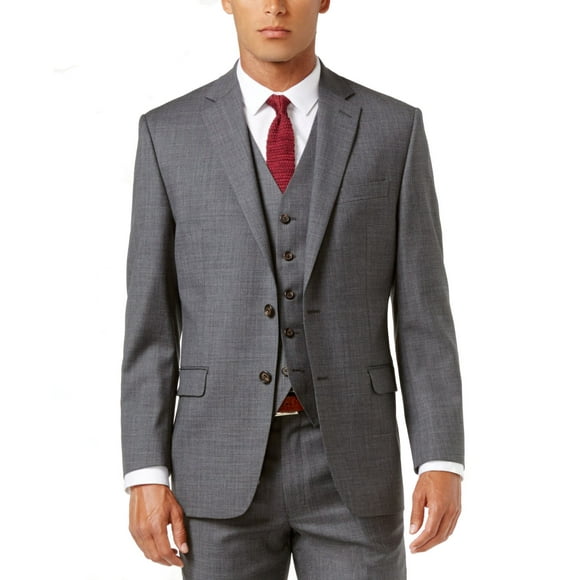 Lauren Ralph Lauren Sharkskin Ultraflex Veste (Gris, 42 Court)