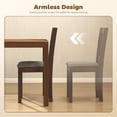 thumbnail image 5 of HOMCOM Dining Chairs Set of 2, Upholstered Kitchen Chairs with Rubberwood Frame, Padded Seat and Slat-Back for Living Room, Dining Room, Espresso, 5 of 9