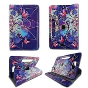 Galaxy Butterfly folio tablet Case for Digiland 7 inch android tablet cases 7 inch Slim fit standing protective rotating universal PU leather standing cover