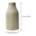 thumbnail image 2 of FOMIYES Beige Wood Vase for Dried Flowers and Decor Modern Design with Excellent Craftsmanship 7.5 Inches Tall, 2 of 8