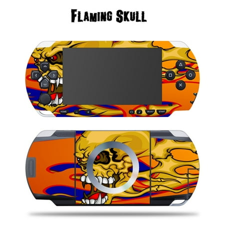 Ps2 Skull Skin Mightyskins Protective Vinyl Skin Decal Cover Sticker for SONY PSP - Flaming Skull ()