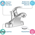 thumbnail image 3 of Pacific Bay Arlington Single Lever Bathroom Faucet with Pop-up - Chrome Plated, 3 of 8