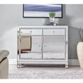 thumbnail image 4 of Nightstand 2 drawers 2 doors 38in. W x 12in. D x 32in. H in antique silver paint, 4 of 13