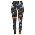 thumbnail image 4 of Zynoxe Leggings for Women Casual Slim Fit Halloween Printed High Waist Yoga Pant Fashion Soft Stretchy Sports Plus Size Athletic Pants Gray2 S, 4 of 5