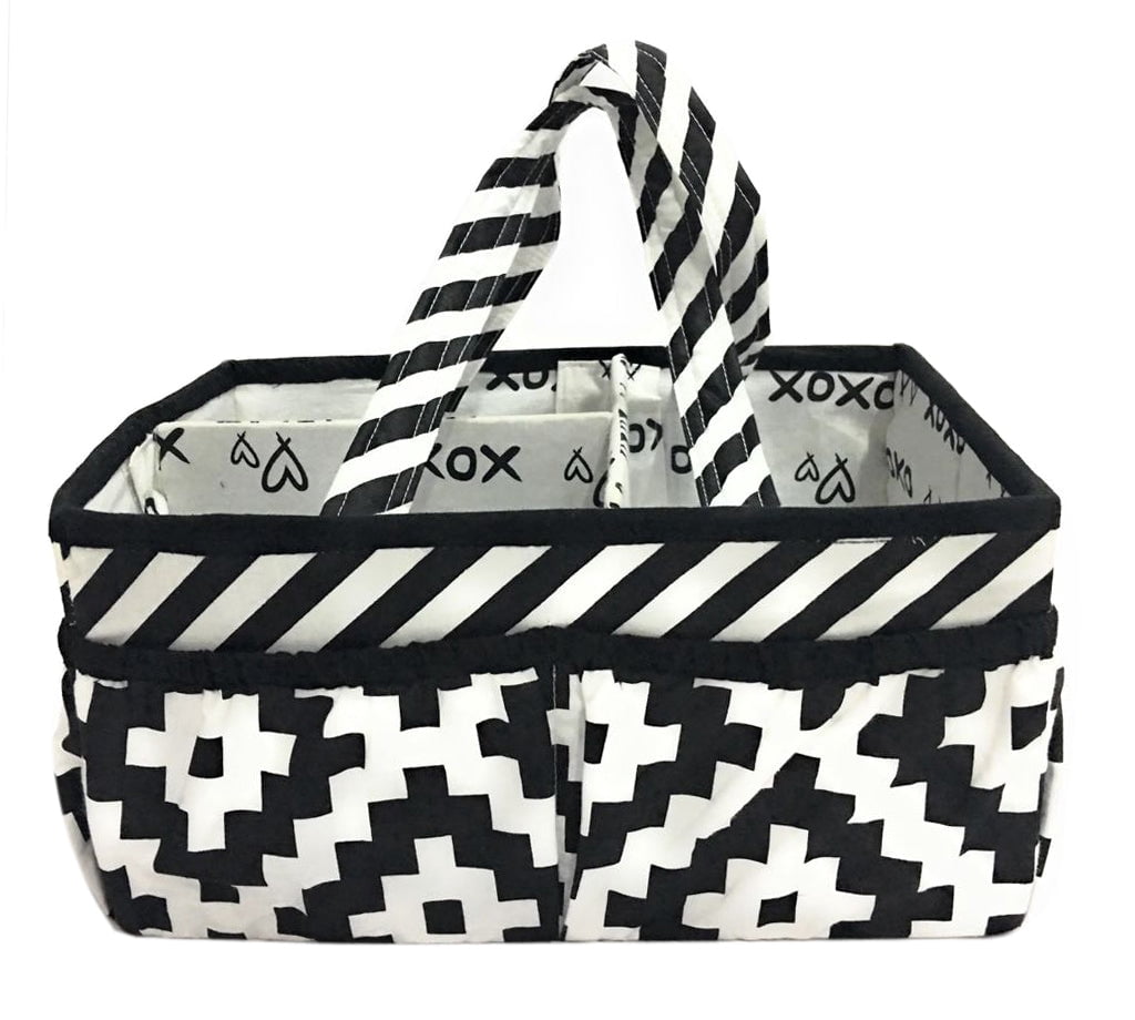 Bacati - Nursery Storage Caddy Aztec Love Black Neutral