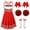 Red, variant on SUOSDEY Girls Cheerleader Costume Outfit Set,Kids Sleeveless Cheerleading Uniform for Party Birthday Halloween