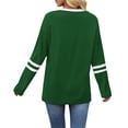 thumbnail image 4 of Hoodies Long Sleeve Shirts for Women Autumn And Winter New Round Neck Long Sleeved Loose T Shirts Female Autumn And Winter Comfortable Commute Fashion Long Sleeved Lady T Shirt Tops Green XXL, 4 of 6