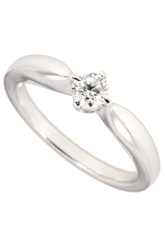 Pre-Owned Bvlgari Dedicata a Venezia Ring with 0.18ct Diamond, Approximately 4.3g, Platinum,...