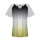 thumbnail image 4 of Mujeres Tops Casual verano encaje manga corta Split cuello túnica impresa camisetas camisetas Tops OAVQHLG3B Store lin121212, 4 of 4