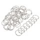 thumbnail image 1 of Anillos de carpeta desmontables Uxcell de 1.18" de diámetro, clips metálicos de índice, tono plateado, paquete de 50, 1 of 5