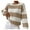 Khaki, variant on HOWPAY Oversized Sweaters for Women Striped Color Block Long Sleeve Crew Neck Comfy Loose Fit Ribbed Knit Pullover Tops Lightweight Fall Clothes Watermelon Red S