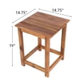 thumbnail image 4 of Vermont Modern Acacia Wood Outdoor Patio Side Table in Oak, 4 of 4