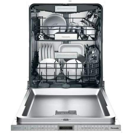 Thermador - Sapphire 24" Top Control Smart Built-In Stainless Steel Tub Dishwasher with 3rd Rack, 44 dba - Custom Panel Ready
