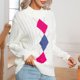 thumbnail image 1 of Suéter de cuello alto para mujer, camiseta holgada de manga larga con cuello redondo, blusa para mujer, 1 of 4