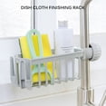thumbnail image 2 of Kitchen Sink Faucet Sink Storage Rack Durable Sponge Holder Dish Drain Soap Brush Organizer Kitchen Towel Rack Kitchen Storage, 2 of 8