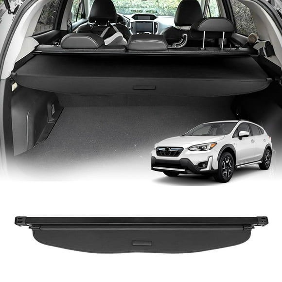 Powerty Compatible with Cargo Cover Subaru Crosstrek and Impreza 2018-2023 Accessories Rear Trunk Security Cover Retractable Trunk Cover Shielding Shade (Not Fit for Plug-in and Hybrid Models)