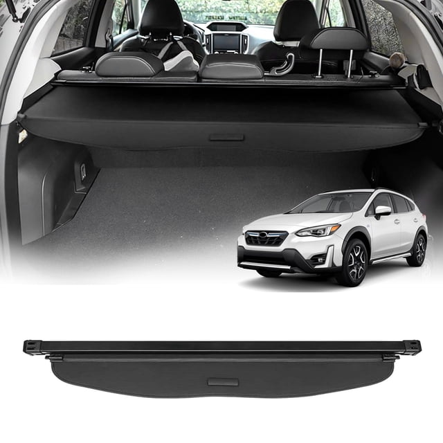 Powerty Compatible with Cargo Cover Subaru Crosstrek and Impreza 2018-2023 Accessories Rear Trunk Security Cover Retractable Trunk Cover Shielding Shade (Not Fit for Plug-in and Hybrid Models)