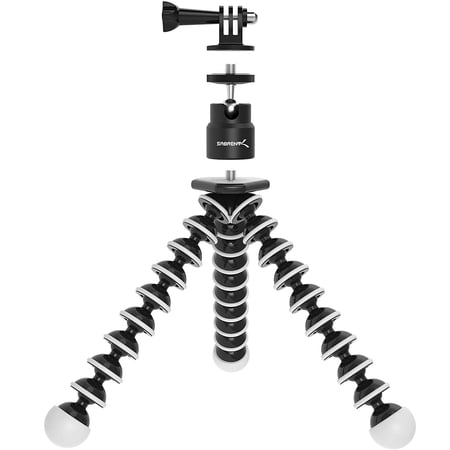 UPC: 0819921013514 | SABRENT Flexible Tripod with Ball Head Bundle for Standard Tripod Mount (GP-TRPD-TBHD)