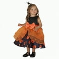 thumbnail image 3 of HCNTES Child Girls Halloween Bowknot Pageant Dress Party Gown Princess Dresses(Orange,18-24 Months), 3 of 9