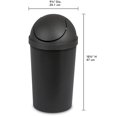 thumbnail image 2 of Sterilite 11.4 L Black SwingTop Wastebasket, 2 of 9