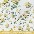 thumbnail image 2 of Floral Printed Queen Comforter Set with Sheets Lightweight Piece Bed in A Bag Comforter Set Vintage Yellow and Grey Flower Pattern Farmhouse Bedding Set, 2 of 8