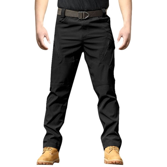 Men's Stretch Cargo Pants with Multiple Pockets Durable Nylon Work Trousers for Hiking Outdoor Travel and Daily Wear Comfortable Fit 25x25x2cm 480g