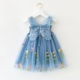 thumbnail image 4 of COM1950s Robe d'Été Décontractée, Robe Sans Manches à Bretelles en Maille à Fleurs pour Enfants, 4 of 6