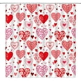 thumbnail image 2 of Valentine''s Day Shower Curtain Red Pink Sweet Heart Romantic Love for Lover Couple Weeding Festival Bathroom Decor Fabric Curtain with Hooks, 2 of 4