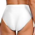 thumbnail image 5 of IEFIEL Womens Glossy Solid Color Briefs Swimming Bottoms Pool Party Sunbathing Underwear White XXL, 5 of 7