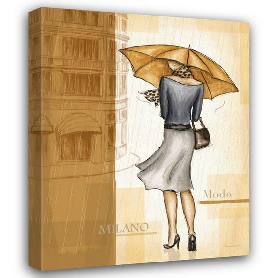 Andrea Laliberte 20x24 Gallery Wrapped Canvas Wall Art Titled - Rain Milano