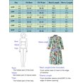 thumbnail image 4 of HN Women Plus Size Surplice V-Neck Sleep Robe Floral-Print Loungewear 3/4 Sleeve Bath Robe, 4 of 8