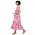 thumbnail image 3 of Woman Within Plus Size Roll-Tab Sleeve Crinkle Shirtdress, 3 of 5