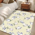 thumbnail image 4 of Easter Bunny Area Rugs 4'x6', Washable Small Throw Rugs for Office Bathroom, Spring Purple Flower Rustic Rabbit Yellow Indoor Outdoor Rug Non-Slip Low Pile Carpet Runner Reversible Floor Mats, 4 of 8