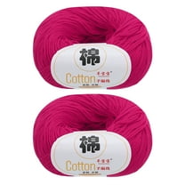Uxcell 100% Cotton Yarn, 2 Packages of 100g/3.53oz(Per Skein 50g/137yards)/Rose Pink