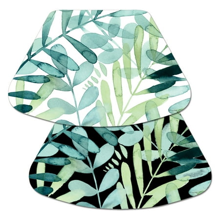 

Wipe-Clean Reversible Wedge Shaped Placemats Gossamer Palms Set of 2 Made in The USA