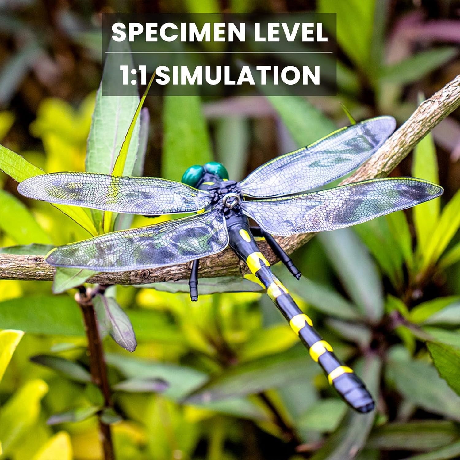 4 PCS 3D Dragonfly Clips for Bugs Repellent Outdoor, Artificial Dragonfly Hat Clips Garden Decor, Dragonfly Clips to Keep Bugs Away (Independent Dragon Fly 4 PCS)
