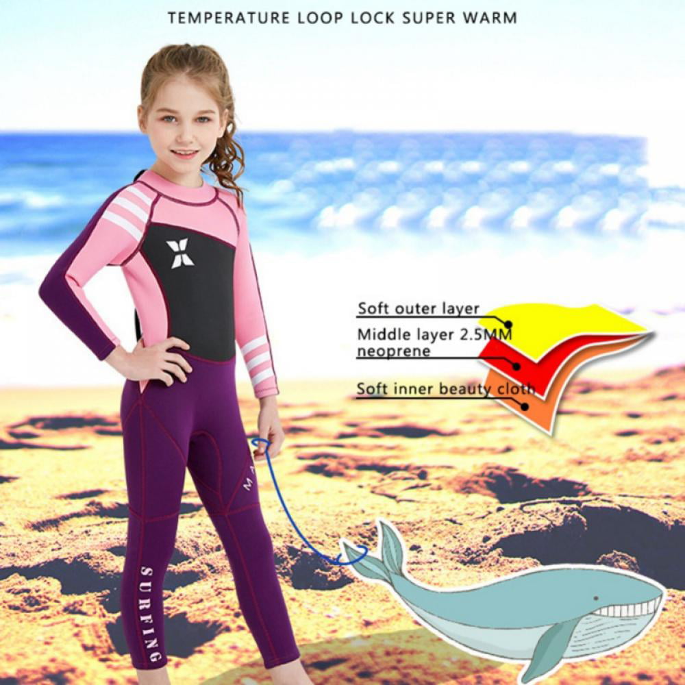Details about   Children 2.5mm Neoprene Wetsuit Kids Diving Surfing Winter Swimwear One-piece 