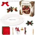 thumbnail image 2 of BingTong Festive DIY Christmas Wreath Kit, 12 Inch Foam Base With Fabric Snowflake Accents, Handmade Holiday Craft for Door Wall Mantel Display, Classic Red Bell, 2 of 6