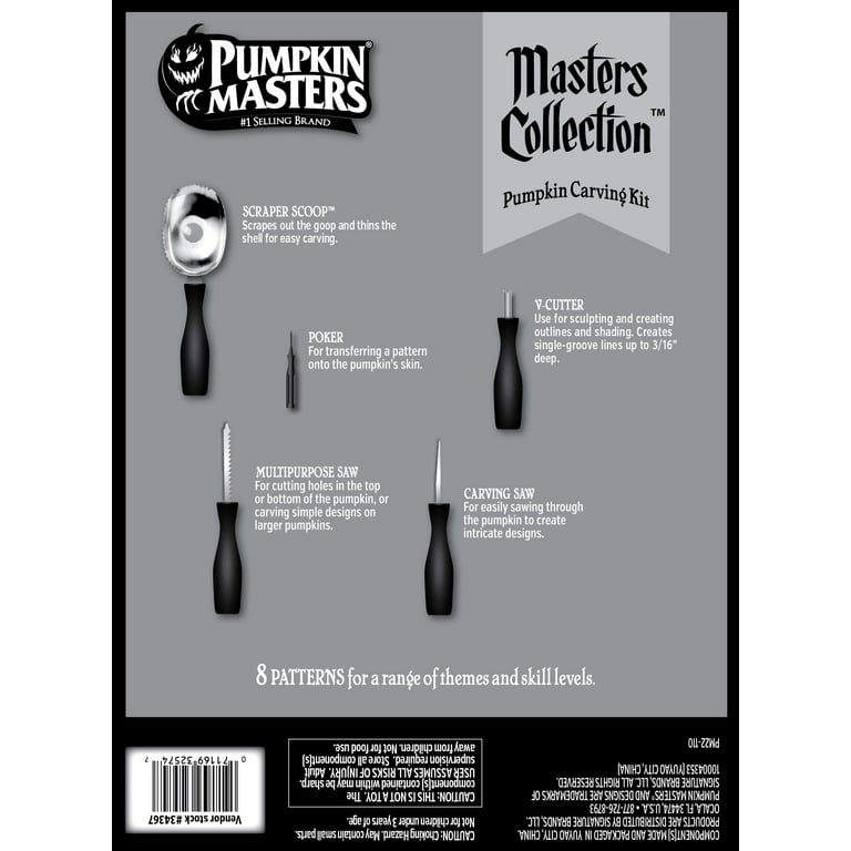 Pumpkin Masters Master Collection Pumpkin Carving Kit - Premium Tools for  Professional-Level Carving - Black Plastic - Halloween - Fall in the  Pumpkin Carving Tools & Kits department at
