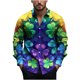 thumbnail image 2 of Ceisia Men's Slim Fit Geometric Print Shirt | Long-Sleeve Stretchy Turndown Collar Casual Top Gift, 2 of 5