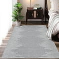 thumbnail image 2 of HOMERRY Washable Indoor Carpet Geometric Border Striped Area Rug for Living Room, Gray 4' x 6', 2 of 5