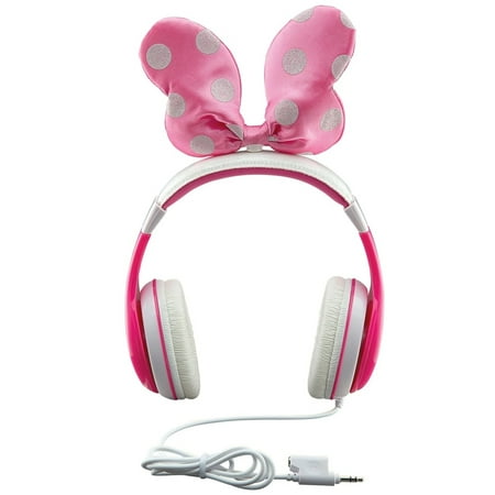 Disney Minnie Mouse Kids Headphones with Volume Limiting Feature – Bow-tastic Design