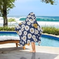 thumbnail image 3 of Yayeee Kids Hooded Towel with Hand Pockets Beach Soft Absorbent Bath Wrap 50 x 23.5 inch, Retro Daisy Pattern, 3 of 5