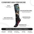 thumbnail image 3 of Lsque Vintage Wolf Warrior Pattern Sport Compression Socks for Men & Women 15-20 mmHg Knee High Nurse Pregnant Running Medical and Travel Athletic, 3 of 6