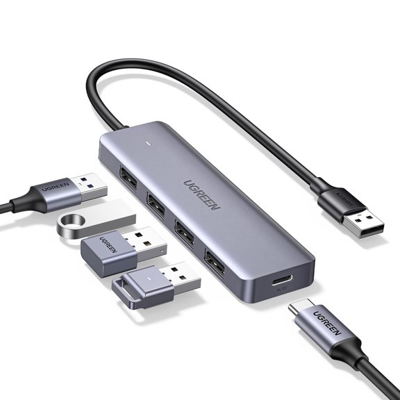 UGREEN 5 in 1 USB Hub, Silver
